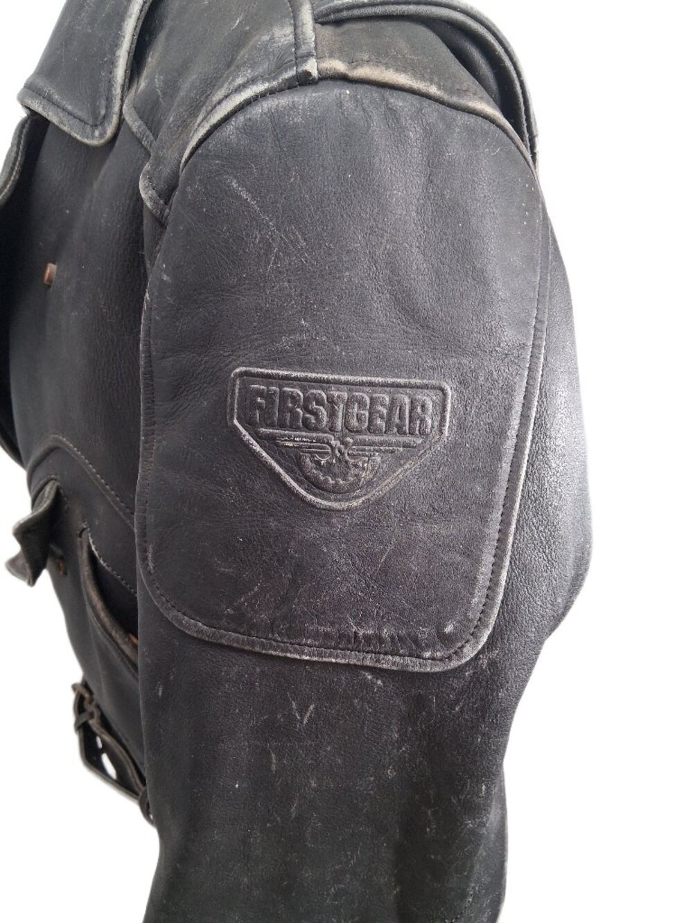 Vintage Firstgear By Hein Gericke Leather Motorcycle Jacket Belted Men's Biker L - Picture 4 of 16